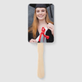 2025 Foto Emerald Green Metallic Afstuderen Handwaaier (Achterkant)