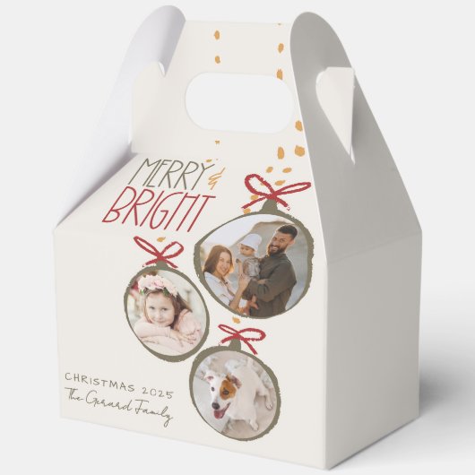 2025 Foto Familie Kerst Kaart Dank U Favors Bedankdoosjes (Voorkant)