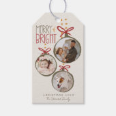 2025 Foto Familie Kerst Kaart Dank U Favors Cadeaulabel (Voorkant)