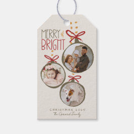 2025 Foto Familie Kerst Kaart Dank U Favors Cadeaulabel