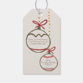 2025 Foto Familie Kerst Kaart Dank U Favors Cadeaulabel (Achterkant)