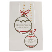 2025 Foto Familie Kerst Kaart Dank U Favors Medium Cadeauzakje (Achterkant)