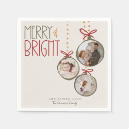 2025 Foto Familie Kerstfeest Kaart Servet