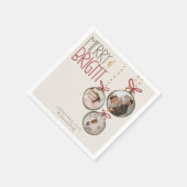 2025 Foto Familie Kerstfeest Kaart Servet (Hoek)