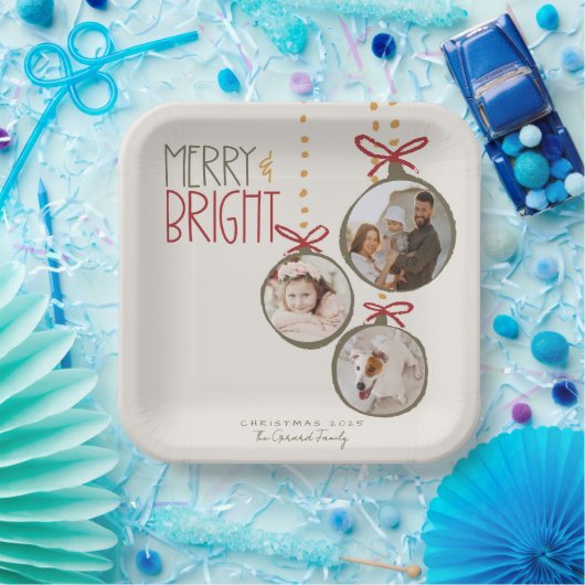 2025 Foto Familie Kerstmis Kaart Xmas Party Papieren Bordje (Feest)