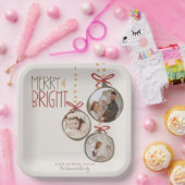 2025 Foto Familie Kerstmis Kaart Xmas Party Papieren Bordje (Feest)