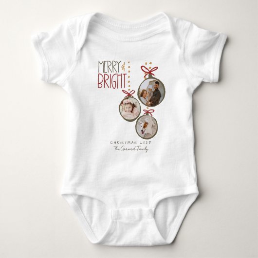 2025 Foto Familie Kerstmis Kaart Xmas Party Romper (Voorkant)