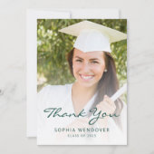 2025 Foto Klassiek Modern Groen Wit Bedankkaart (Voorkant)