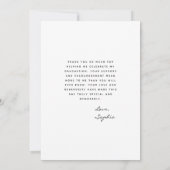 2025 Foto Klassiek Modern Zwart Wit Bedankkaart (Achterkant)