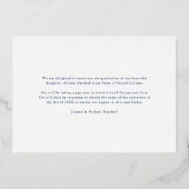 2025 Foto Marine Zilveren Afstudeeraankondiging Folie Uitnodiging (Achterkant)