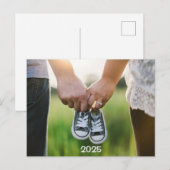 2025 Foto Zwangerschap verwacht aankondiging Briefkaart (Voorkant / Achterkant)