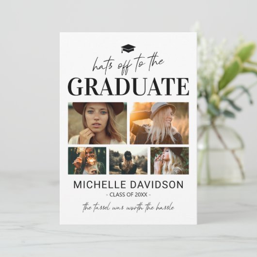 2025 Fotocollage Afstuderen Aankondiging (Staand voorkant)