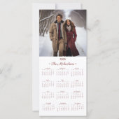 2025 Fotokalender 4x9 Rood/Wit Vakantie Kaart (Voorkant)