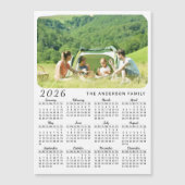 2025 Fotokalender Magneet Jouw naam Wit Zwart (Voorkant)