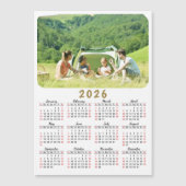 2025 Fotokalender Magneet Modern Rood Zwart Wit (Voorkant)