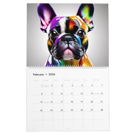 2025 Franse Bulldog "Frenchie" Kalender (Feb 2026)