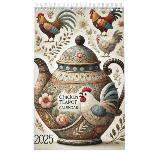 2025 Fun Chicken Theepots Kalender (Hoes)