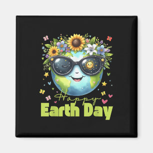 2025: Funny Earth Day – Red de planeet Schattigee  Magneet