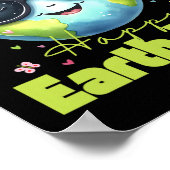 2025: Funny Earth Day – Red de planeet Schattigee  Poster (Hoek)