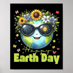2025: Funny Earth Day – Red de planeet Schattigee  Poster