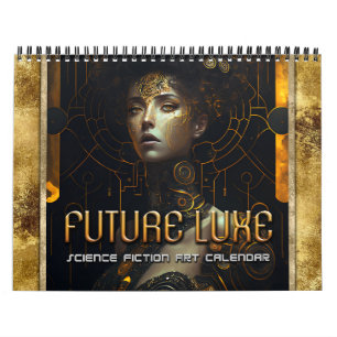 2025 Future Luxe Sci-Fi Vrouwen Kunstkalender Kalender