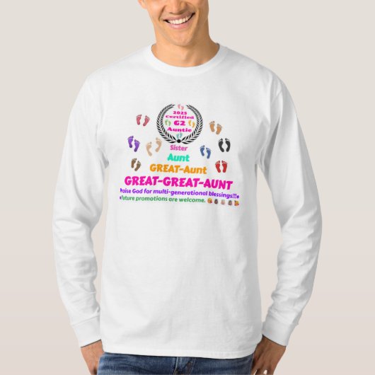 2025 "G2": Herdenkings-tante-t-shirt. T-shirt (Voorkant)