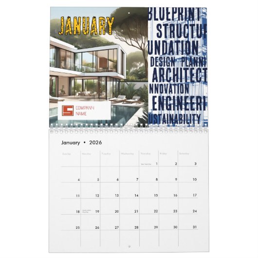 2025 Gebouwen & Architecten Kalender (Jan 2026)