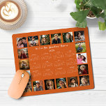 2025 Gebrande Sinaasappels Meerdere Foto Collage K Muismat<br><div class="desc">🌟2025 Verbrand Sinaasappel Multiple Photo Collage Calendar Muismat met een eenvoudige, minimalistische jaar-op-een-oogopslag agenda en 18 van uw favoriete foto's. Alle kleuren zijn aanpasbaar. Maakt een geweldig cadeau voor grootouders, ouders, tantes, ooms, peetouders en meer! Neem contact met ons op via cedarandstring@gmail.com als u hulp nodig heeft bij het ontwerp...</div>
