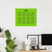 2025 Geelgroene kalender van Janz Print (Thuiskantoor)