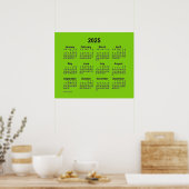 2025 Geelgroene kalender van Janz Print (Keuken)