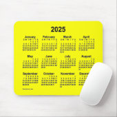 2025 Gele kalender door Janz-Muismat Muismat (Met muis)