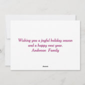 2025 Gelukkig Nieuwjaar Disco Bal Roze Lint Feestdagenkaart (Achterkant)