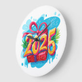 2025 Gelukkig Nieuwjaar Grote Klok (Hoek)