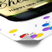 2025 Gelukkig Nieuwjaar Mousserende Wijnfles Poster (Hoek)