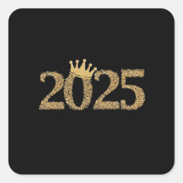 2025 Gelukkig Nieuwjaar Vierkante Sticker