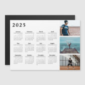 2025 Gepersonaliseerde foto collage kalender magne (Voorkant / Achterkant)