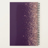 2025 Gepersonaliseerde Paarse Roze Goud Glitters Planner (Achterkant)