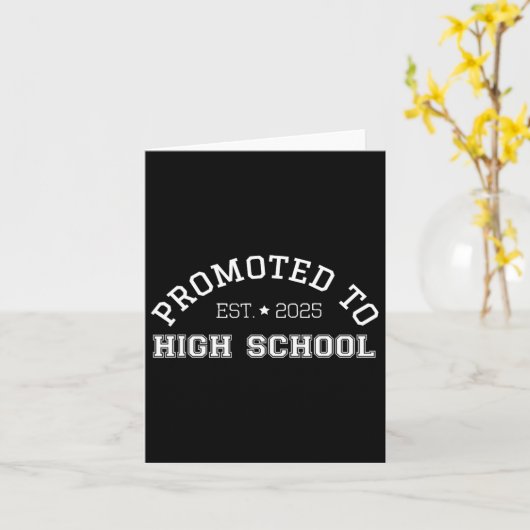 2025 gepromoveerd tot High School Afstuderen 2028 Kaart (Gele Bloem)