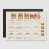 2025 Gingerbread Treinkalender Magnetische Kaart (Voorkant / Achterkant)