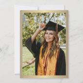 2025 Gold Black Law School Afstudeerfeest Kaart (Achterkant)