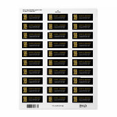 2025 Gold Bold AFSTUDEERDER Typografie Afstuderen Etiket (Full Sheet)