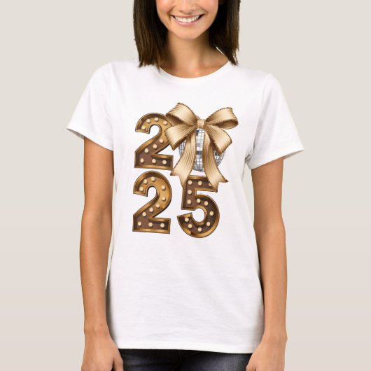 2025 Gold Bow T-shirt (Voorkant)
