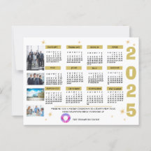 2025 Gold Corporate Calendar Kerst & Nieuwjaar