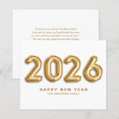 2025 Gold Foil Mylar Balloons Gelukkig Nieuwjaar K (Voorkant / Achterkant)