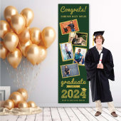 2025 Gold Sketch 5 Photo Collage Afstudeerfeest Spandoek