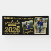 2025 Gold Sketch Drie Foto Collage Afstudeerder Pa Spandoek (Horizontaal)