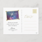 2025 Gold Typography Blokkeert Lijst Foto Feestdagenkaart (Achterkant)