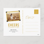 2025 Gold Typography Modern Nieuwjaar Feestdagenkaart (Achterkant)