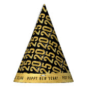 2025 Gold Typography Modern Nieuwjaar Feesthoedjes (Links)