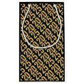 2025 Gold Typography Modern Nieuwjaar Klein Cadeauzakje (Achterkant)